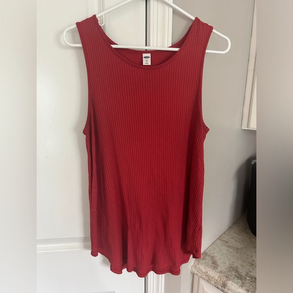 Women’s Old Navy Ribbed Tank Top Medium Dark Red - Picture 1 of 10